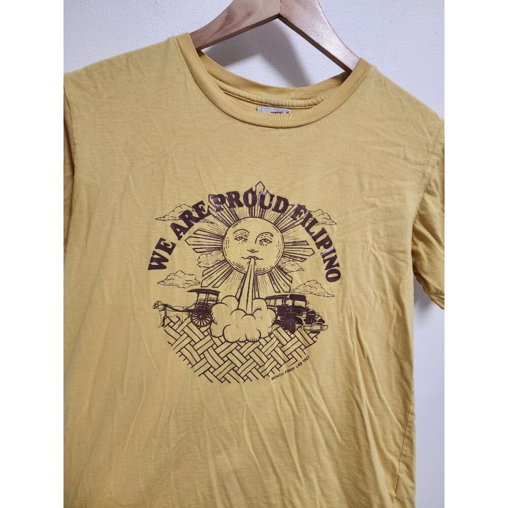 Bench/Pinoy Lab yellow proud filipino sun short sleeve T-shirt S